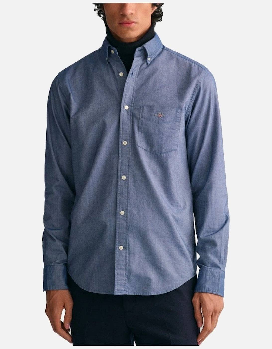 Mens Regular Fit Oxford Shirt Persian Blue, 5 of 4