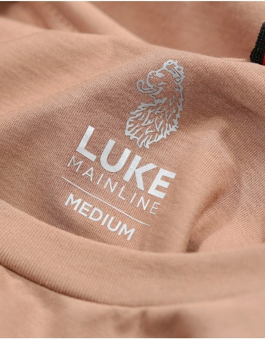 Luke Pima Lion Logo Tee Shirt Oatmeal