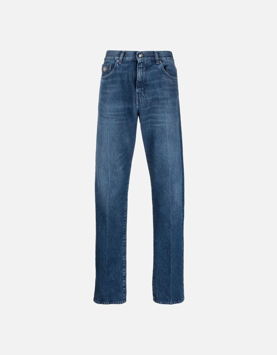 Medusa Washed Denim Jeans Blue