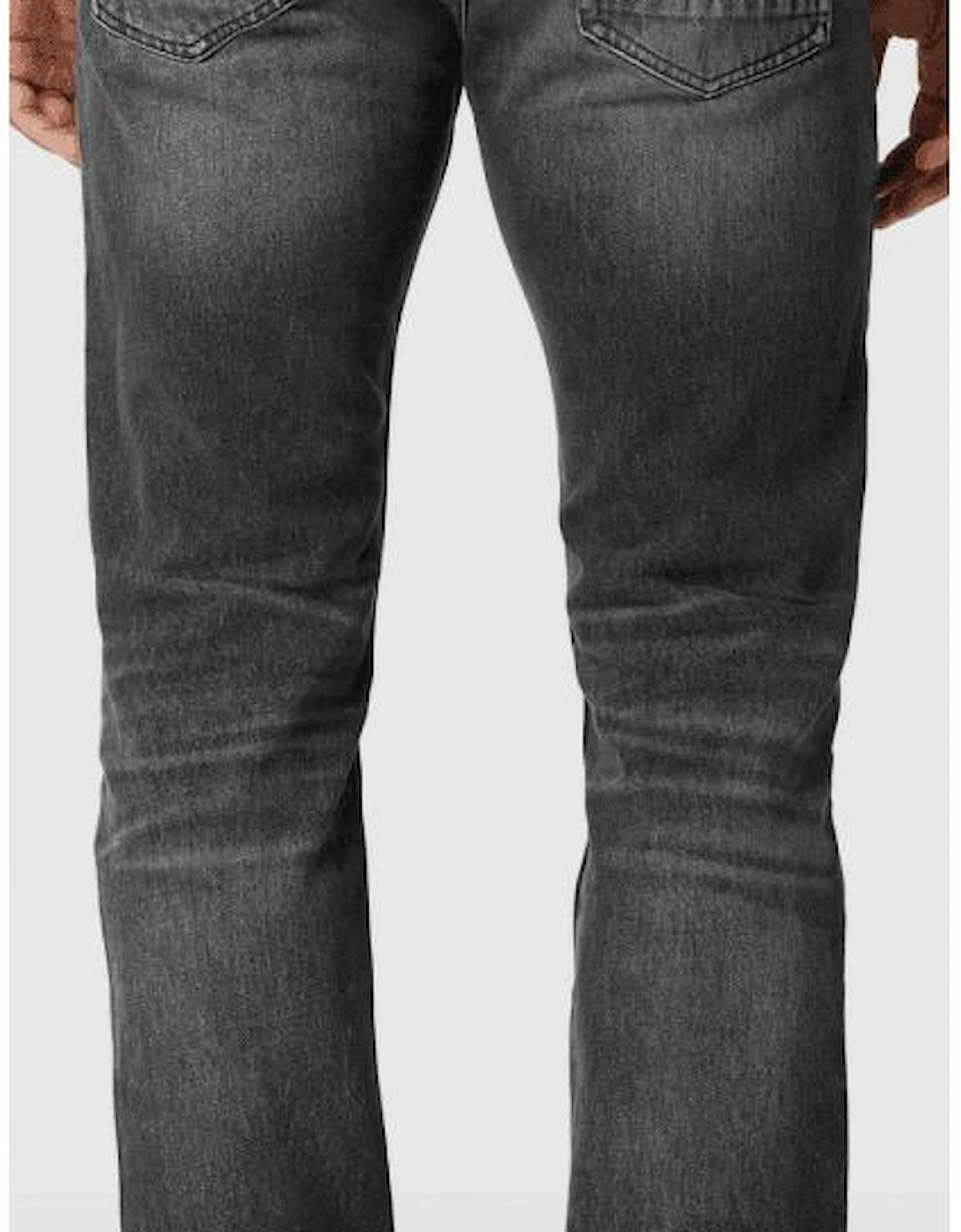 Taber BC SCARRED Distressed Tapered Fit Grey Jeans