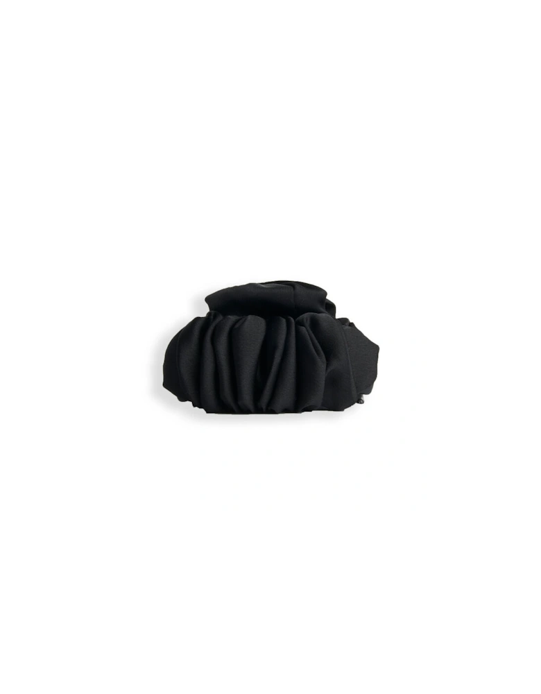 Haircare Ruched Satin Claw Clip Black