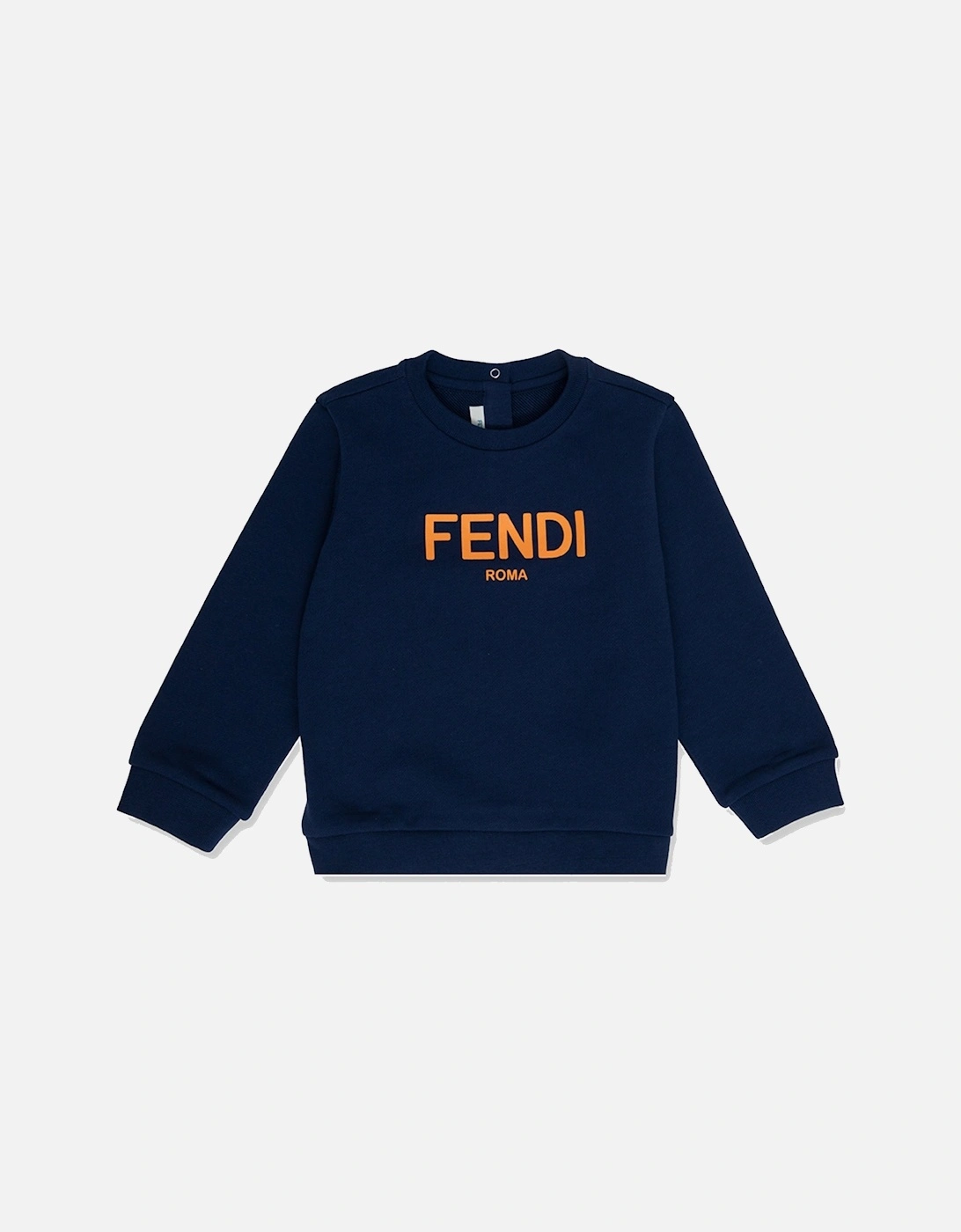 Baby Boys Logo Sweatshirt Navy Blue, 4 of 3