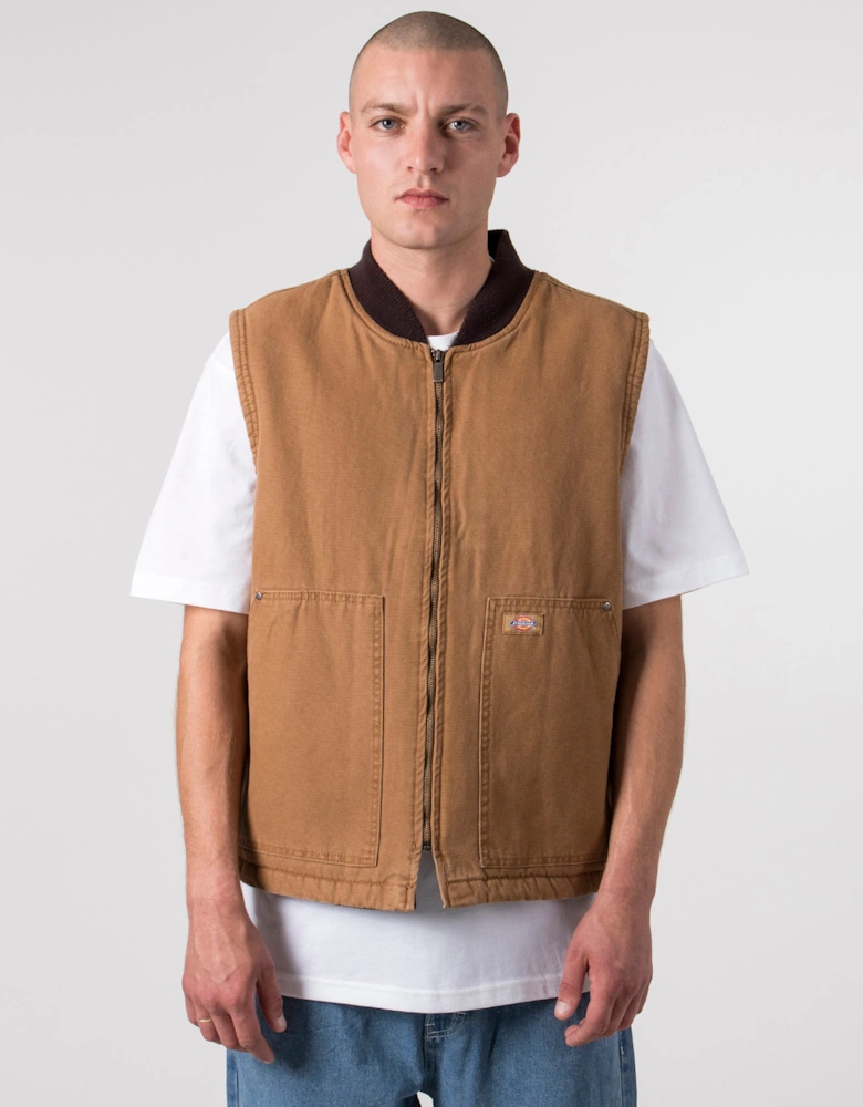 Relaxed Fit Duck Canvas Gilet