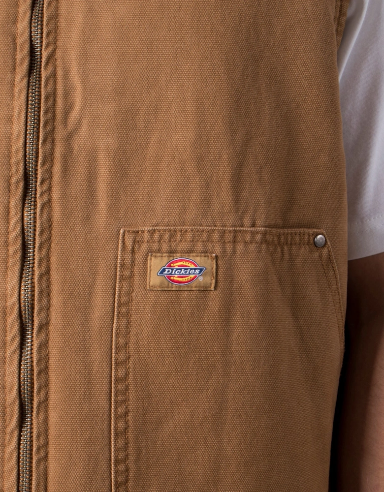 Relaxed Fit Duck Canvas Gilet