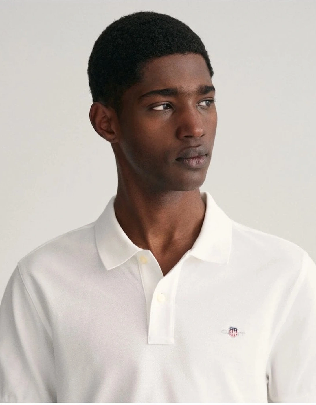 Regular Fit Shield Piqué White Polo Shirt, 7 of 6