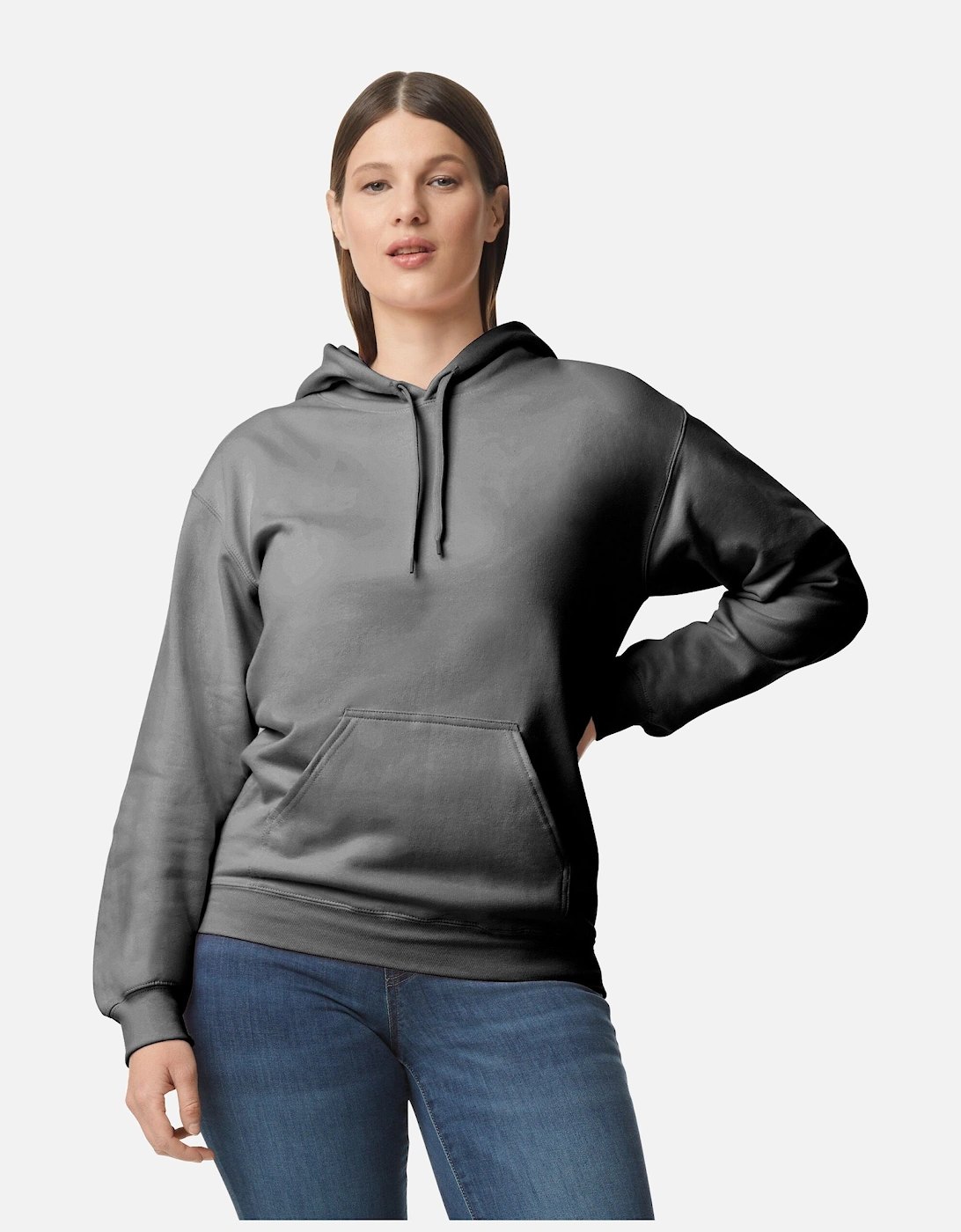 Unisex Adult Softstyle Plain Midweight Hoodie, 4 of 3