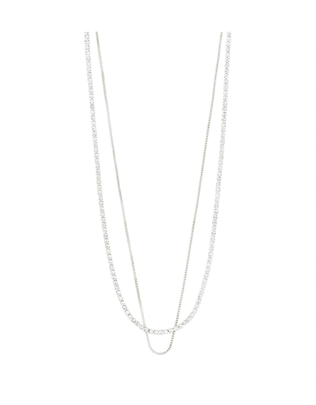 MILLE crystal necklace 2-in-1 silver-plated, 2 of 1
