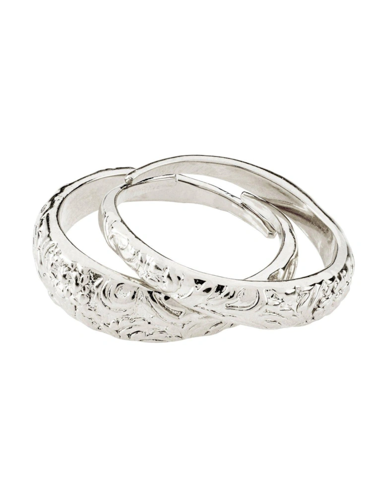 IZOLDA rings 2-in-1 set silver-plated