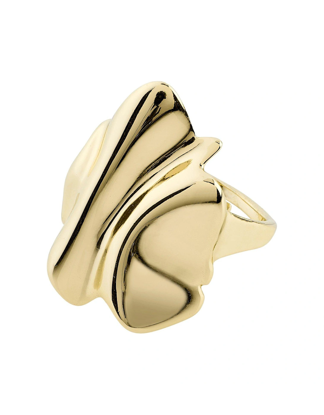 EM wavy statement ring gold-plated, 2 of 1