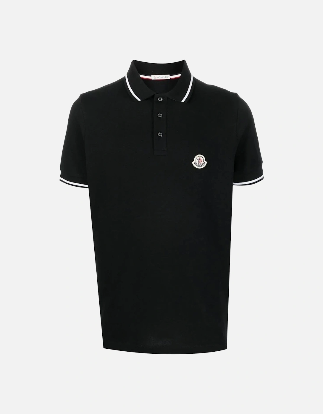 Contrast Collar Polo Shirt Black, 6 of 5