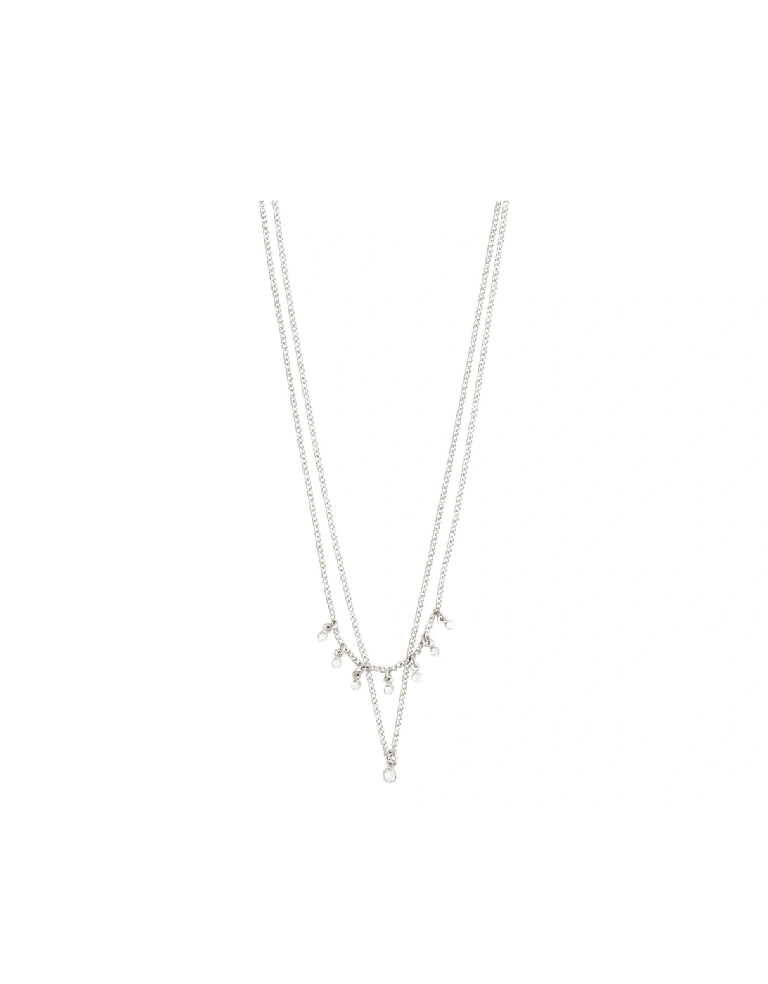 SIA crystal chain 2-in-1 silver-plated, 2 of 1