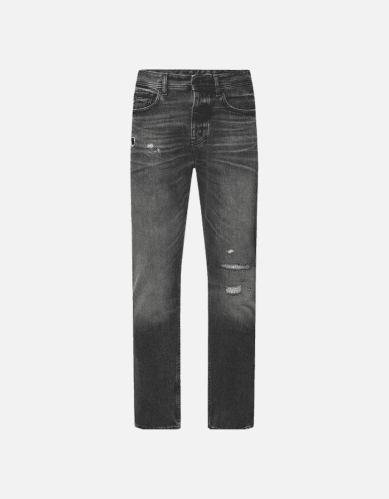 Taber BC SCARRED Distressed Tapered Fit Grey Jeans