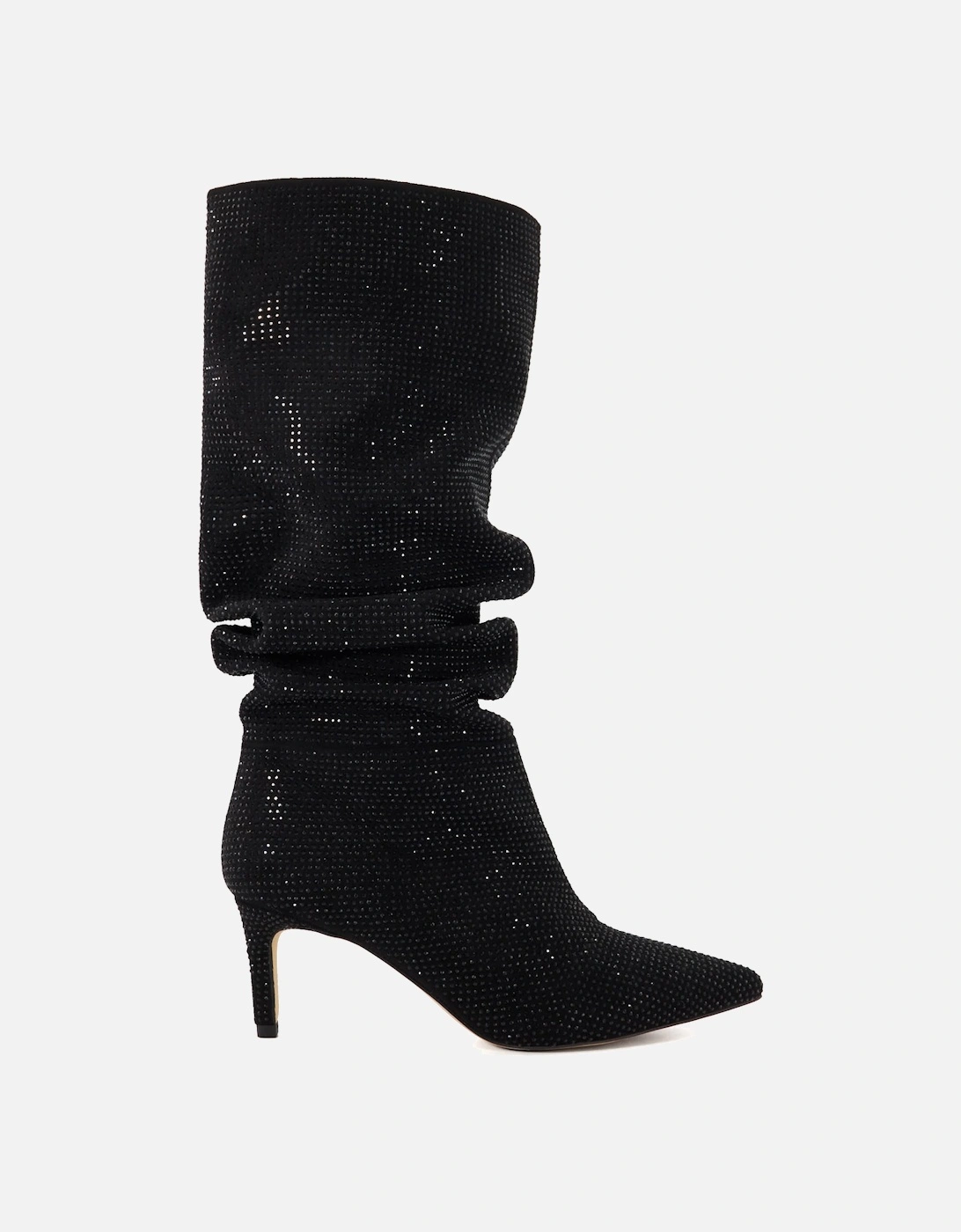 Ladies Slouch - Ruched Calf-Length Boots