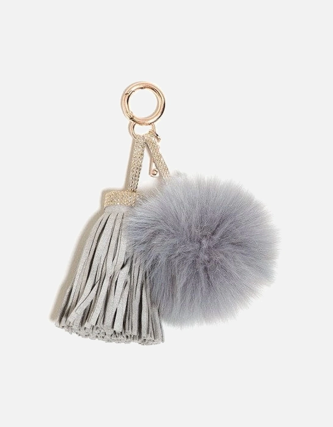 Faux Suede Faux Fur Pom Pom Charm, 2 of 1