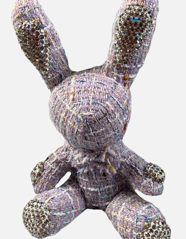 Handmade Plush Rhinestone Rabbit Keyring Bag Charm