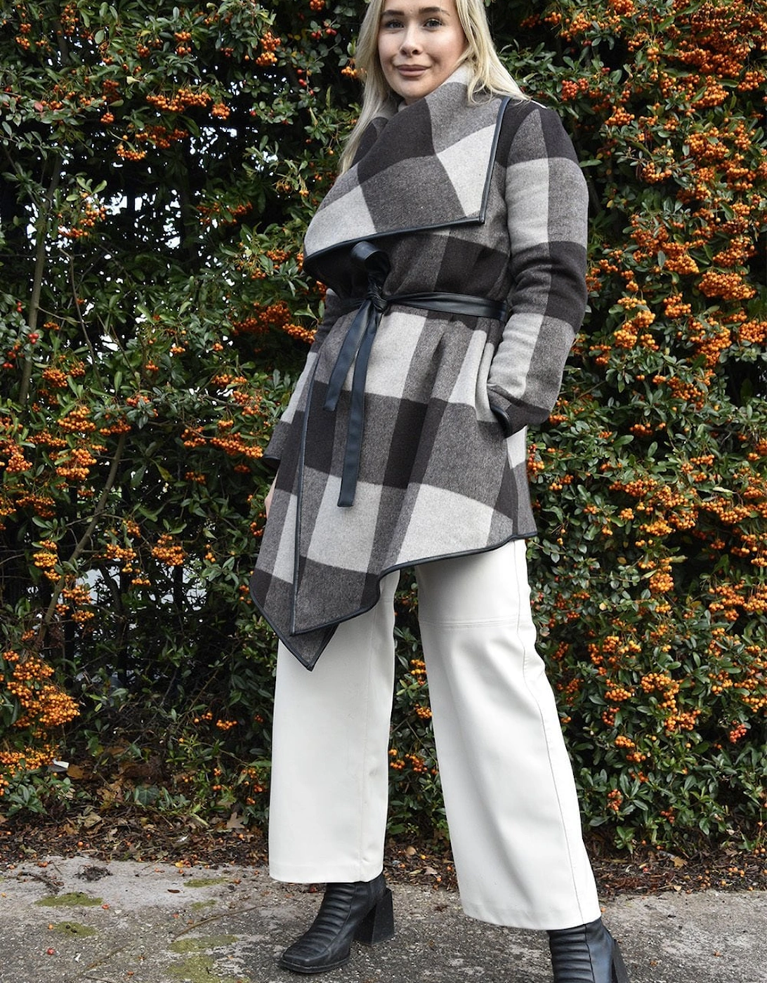 Cashmere Blend Check Coat, 2 of 1