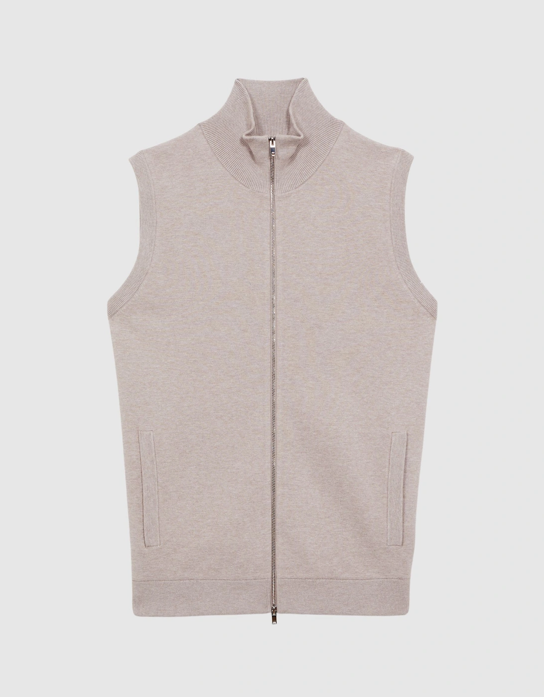 Knitted Sleeveless Zip-Through Vest, 2 of 1