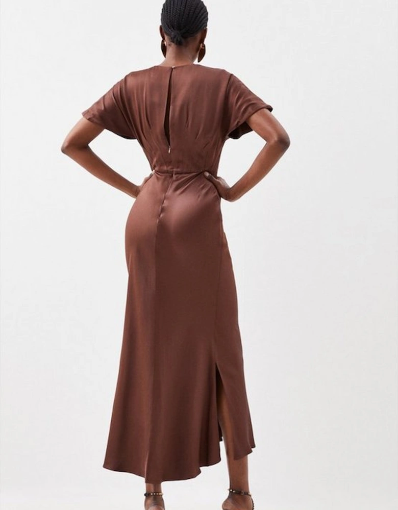 Tall Satin Woven Crepe Maxi Dress