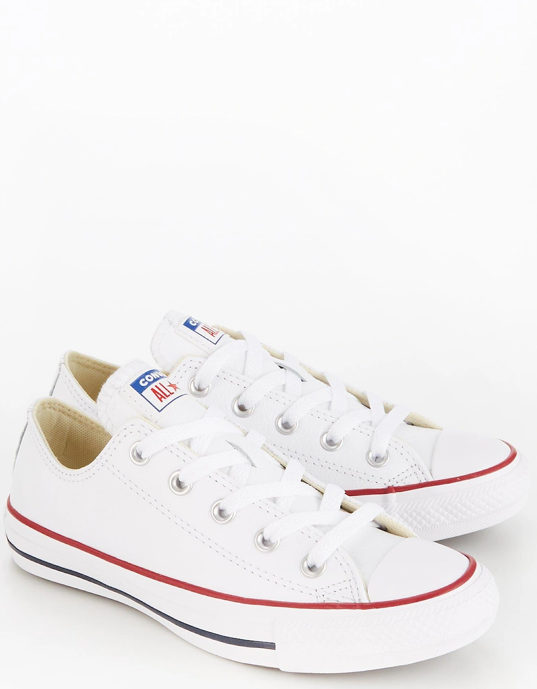 Womens Leather Ox Trainers - White