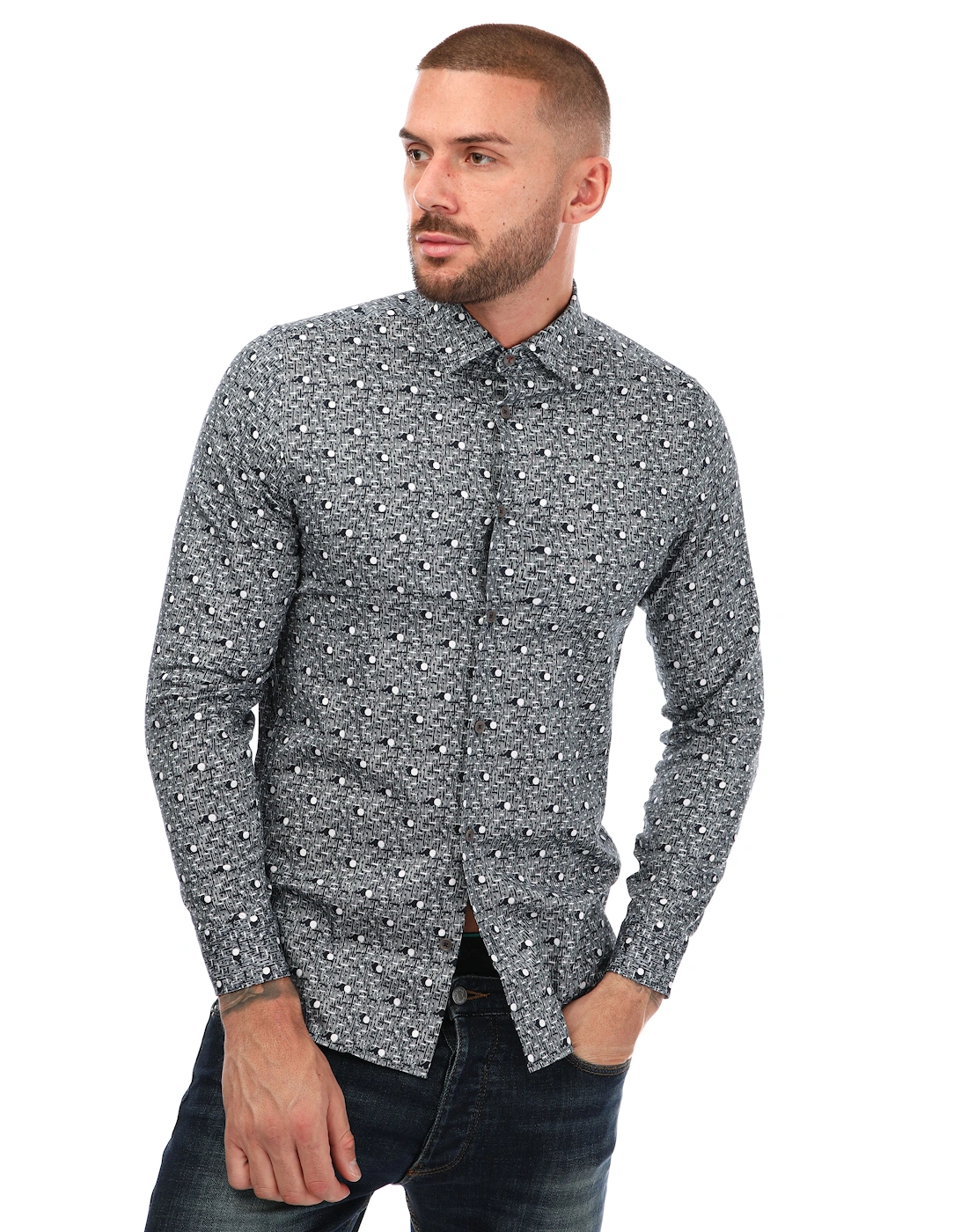 Mens Maccle Spot Print Shirt, 5 of 4