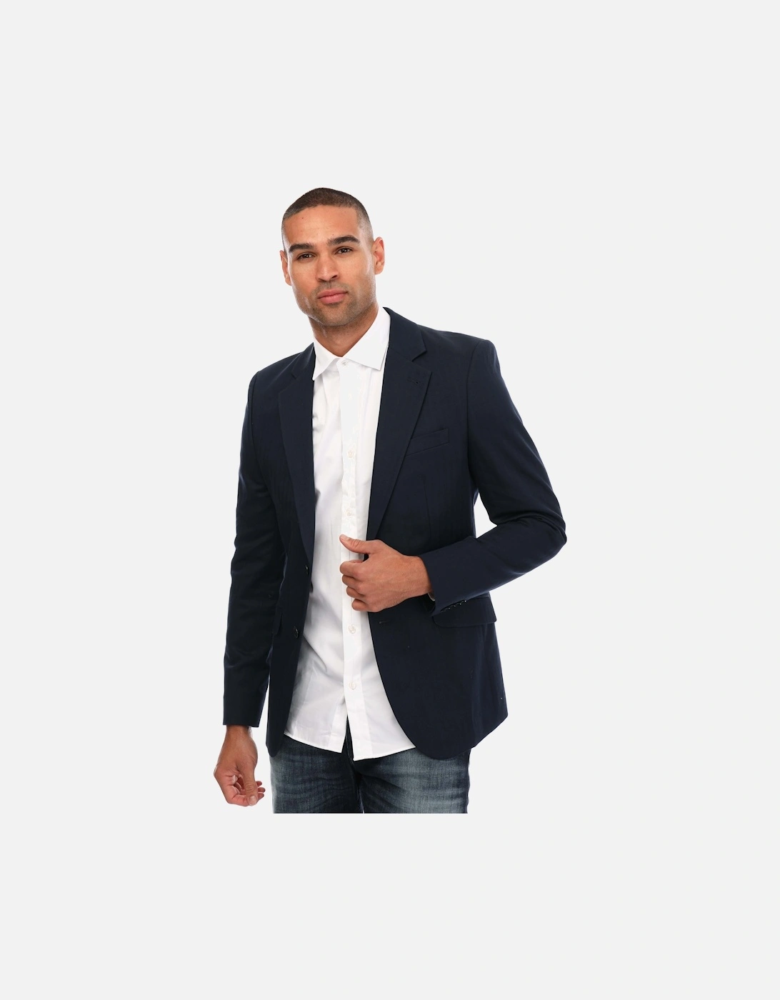 Mens Shakerj Slim Fit Cotton Linen Jacket