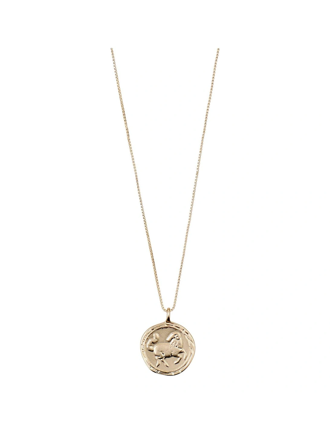 Zodiac Sign Coin Necklace, gold-plated, 2 of 1