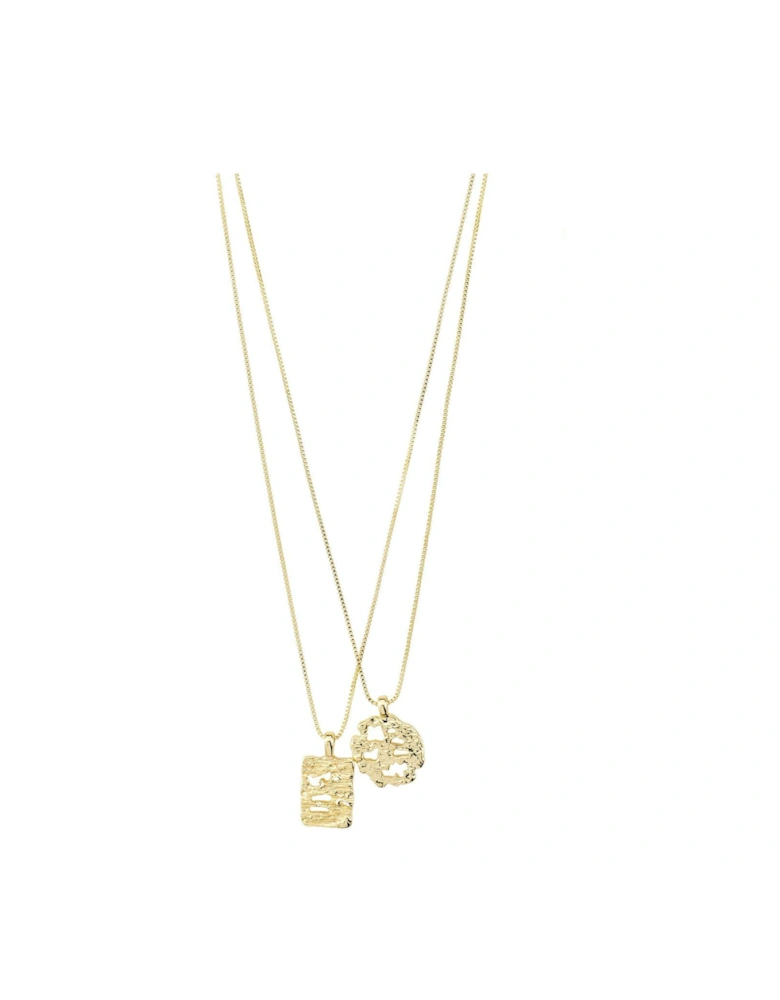 BRENDA pendant necklace 2-in-1 set gold-plated