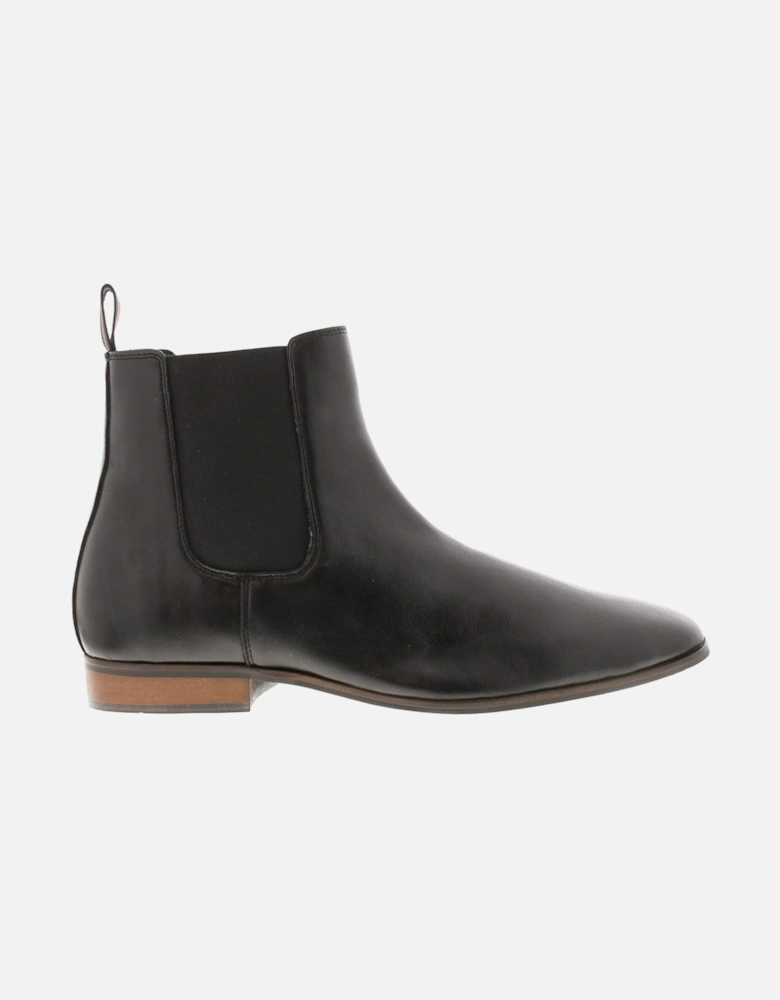 Mens Smart Boots Chelsea Liam Leather black UK Size