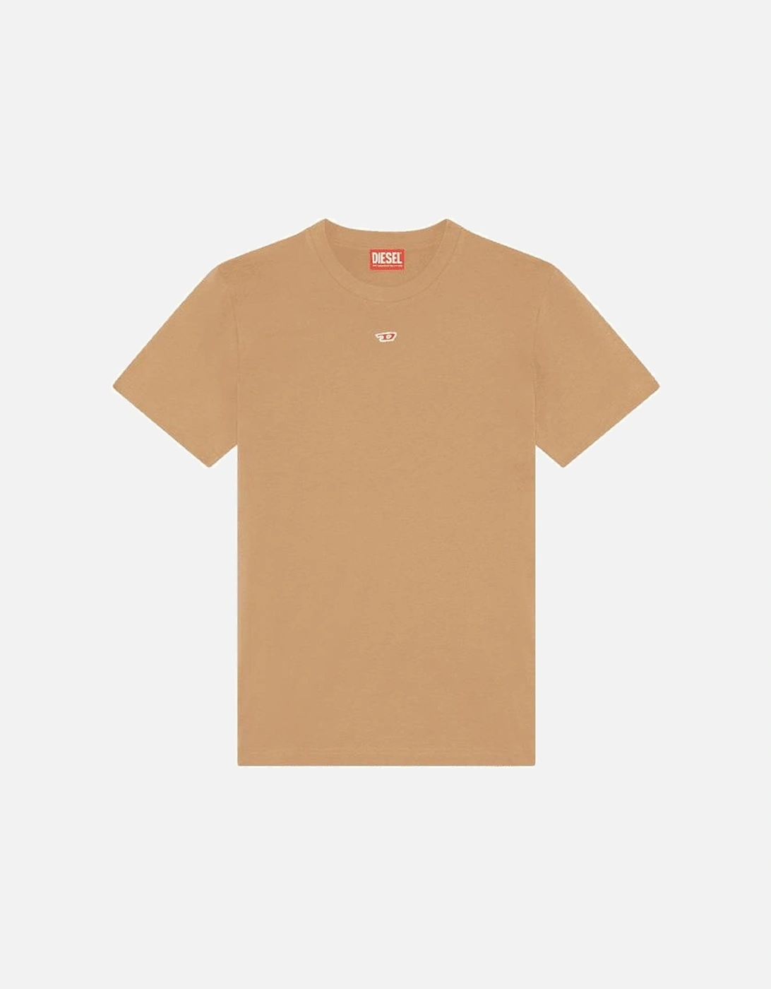 T-DIEGOR Embroidered Logo Cotton Beige T-Shirt, 5 of 4