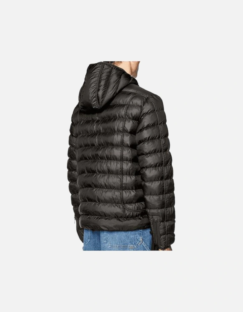 W-SCOTTYS Hooded Black Down Puffer Jacket