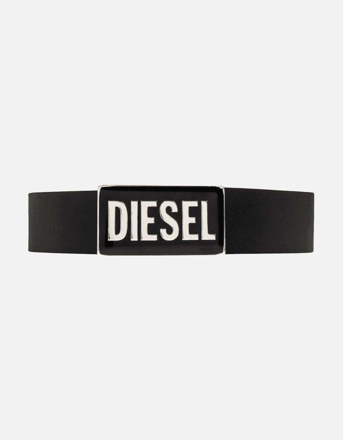 B-GLOSSY Plaque Leather Black Belt, 2 of 1