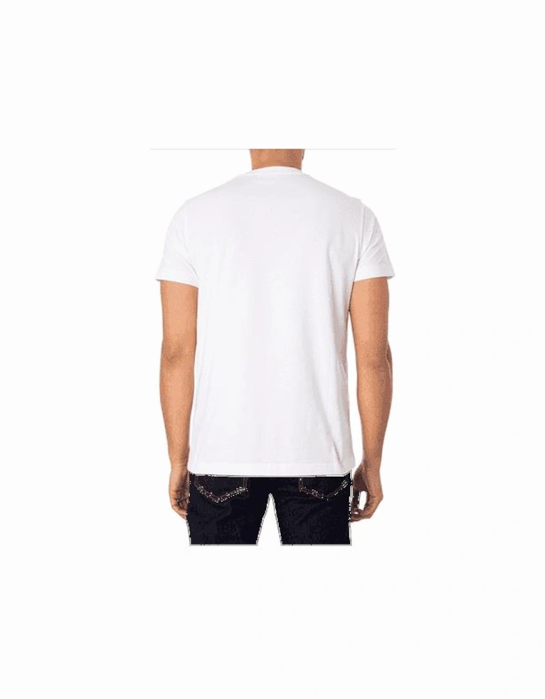 T-DIEGOR Smeared Logo Print Cotton White T-Shirt