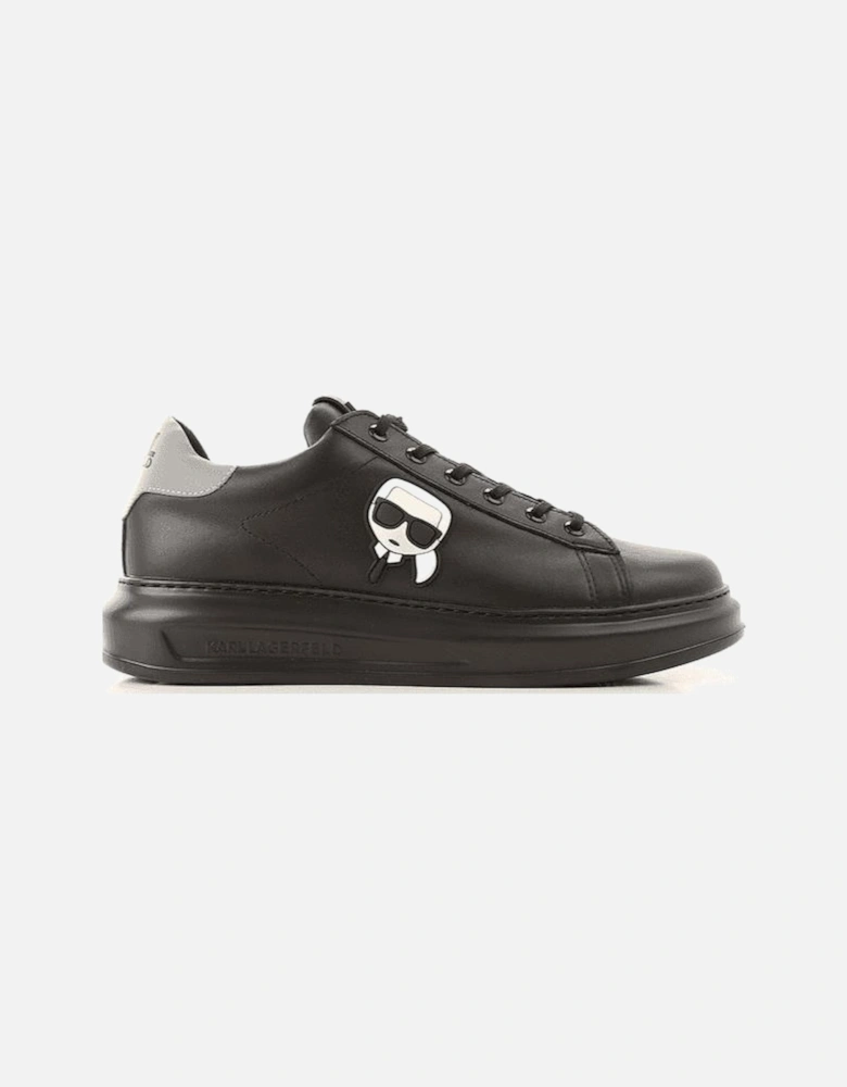 Kapri Doll Ikonic Logo Black Leather Trainer