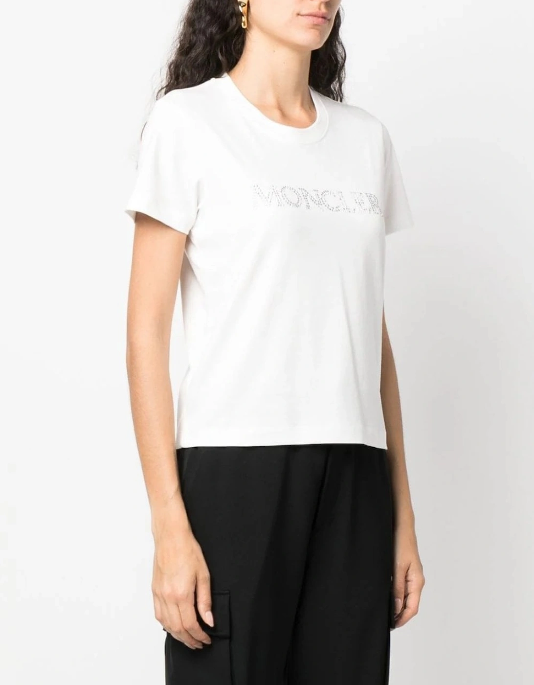 Womens Branded Cotton Tee White