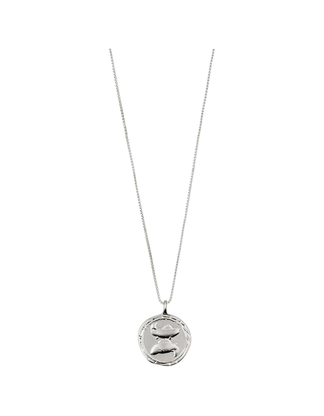 Zodiac Sign Coin Necklace, silver-plated, 2 of 1