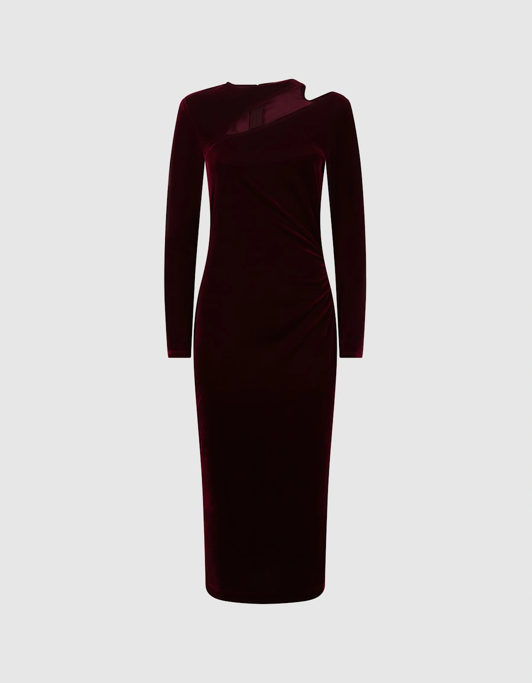 Velvet Cut-Out Midi Dress, 2 of 1