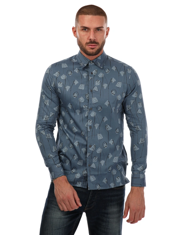 Mens Frith Flower Print Shirt