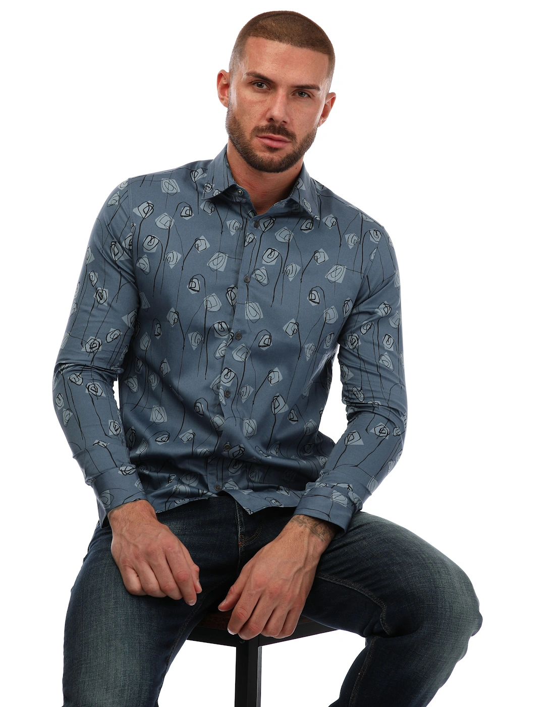 Mens Frith Flower Print Shirt