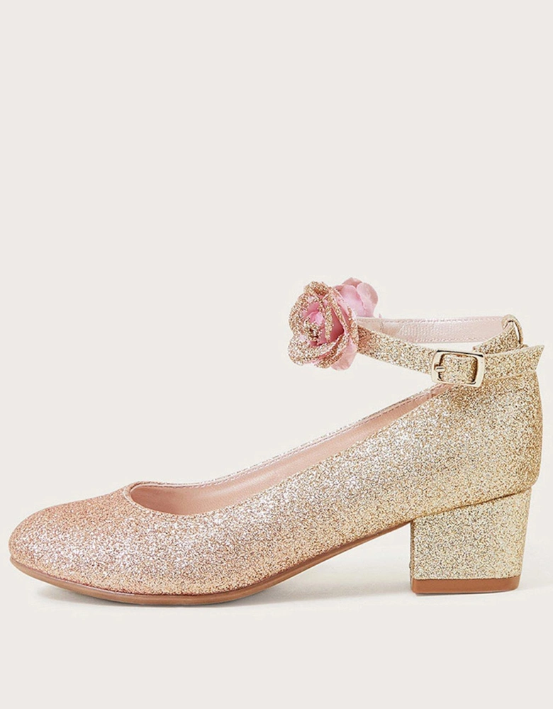Girls Ombre Truth Flower Heel Shoes - Pink