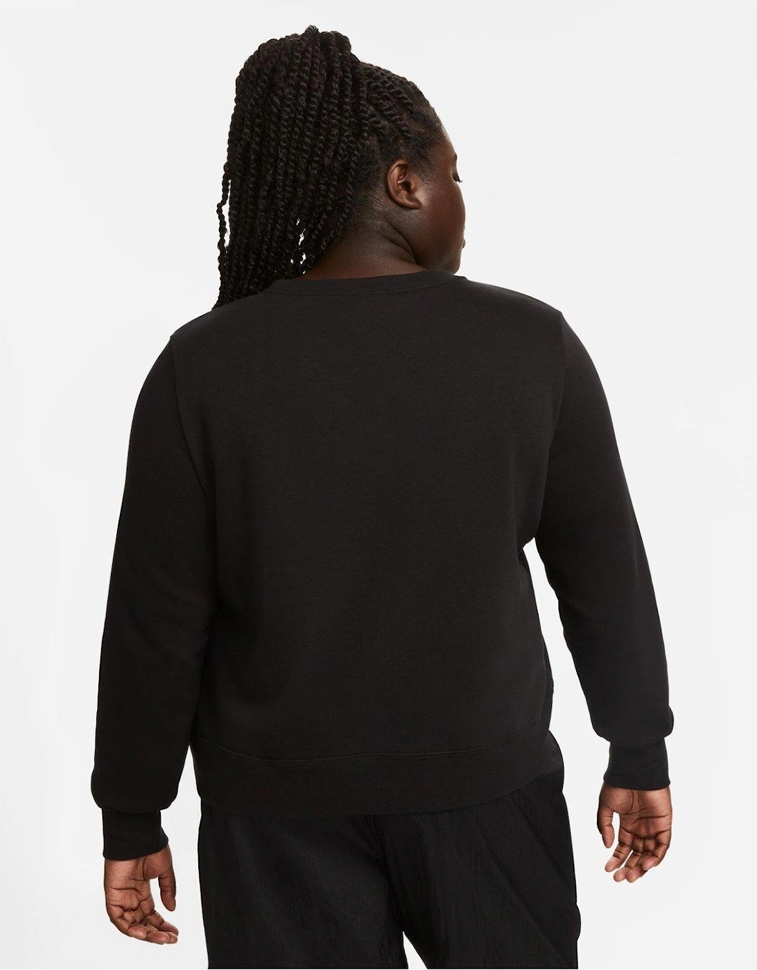 Sportswear Club Fleece Logo Crew-Neck Sweatshirt - Black/White (Curve)