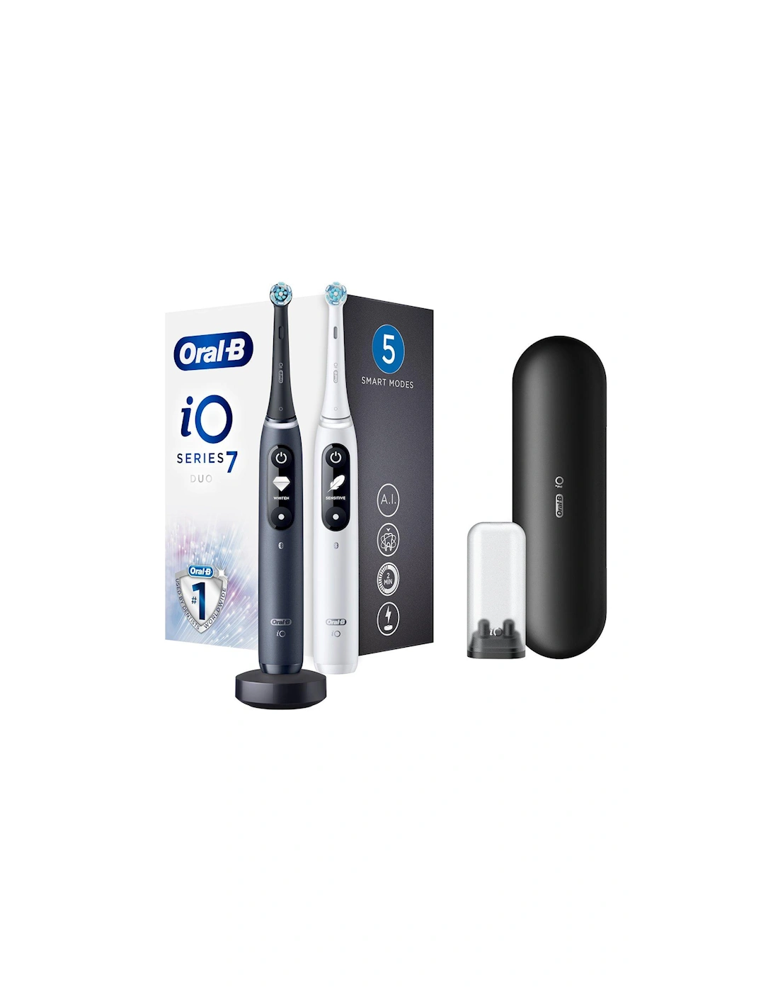 Oral-B iO7 White Alabaster & Black Lava (Duo Pack), 2 of 1