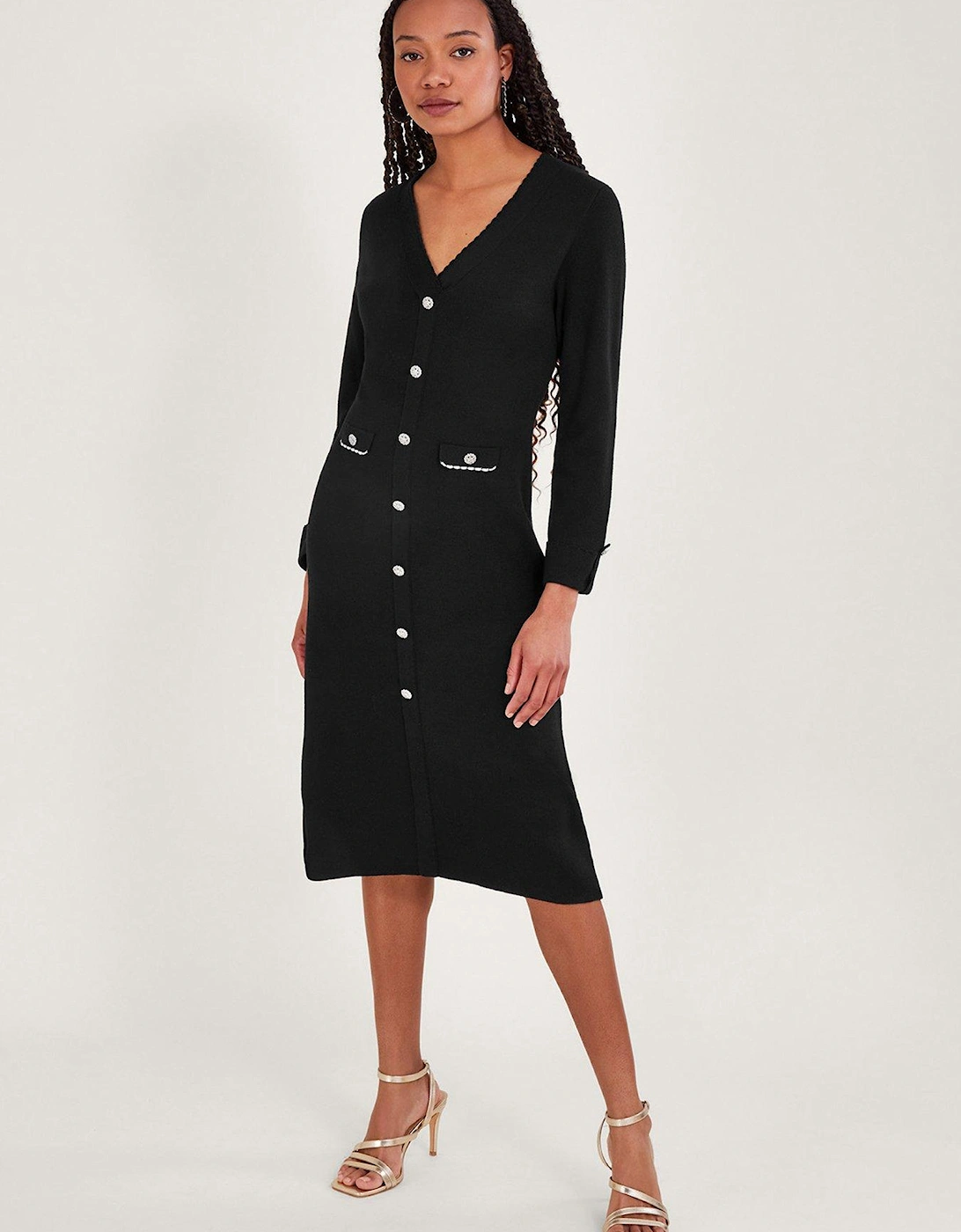 Pocket Detail Dress - Black, 2 of 1