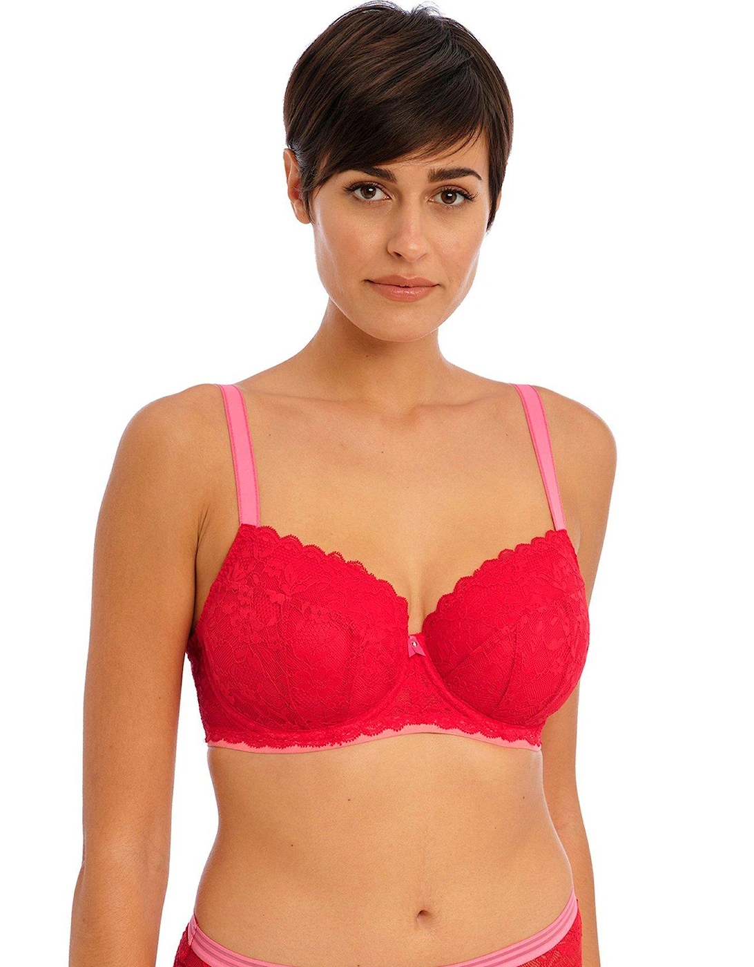 Offbeat Underwired Side Support Bra - Red, 3 of 2