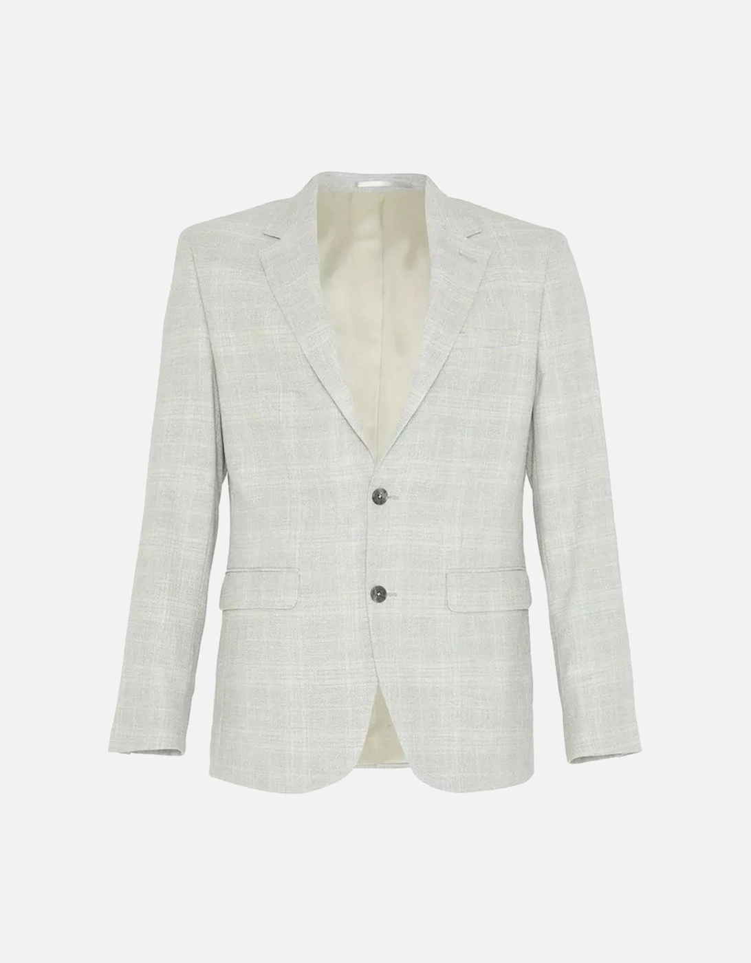 Mens Textured Check Tailored Suit Jacket, 6 of 5