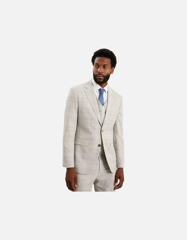 Mens Textured Check Tailored Suit Jacket
