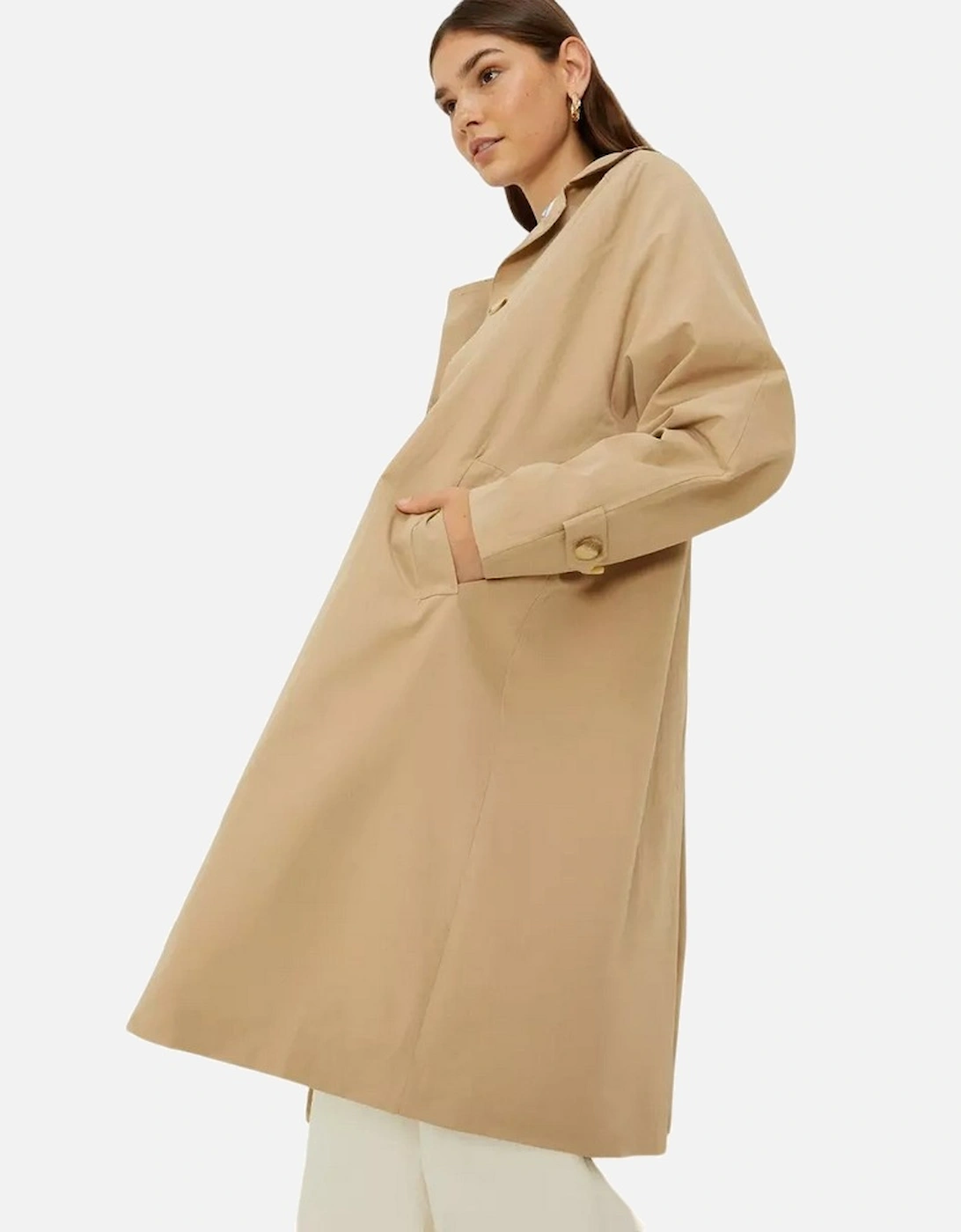 Womens/Ladies Single-Breasted Trench Coat, 4 of 3