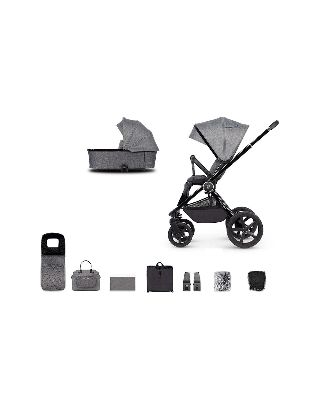 Upline 2in1 (With Maxi Cosi/Cybex Adapters) - Slate Grey, 2 of 1