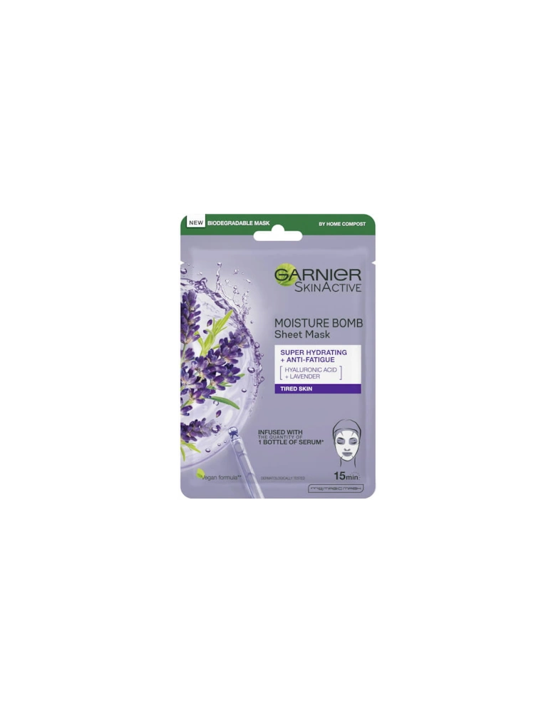 Moisture Bomb Lavender Hydrating Face Sheet Mask for Fatigued Skin 32g