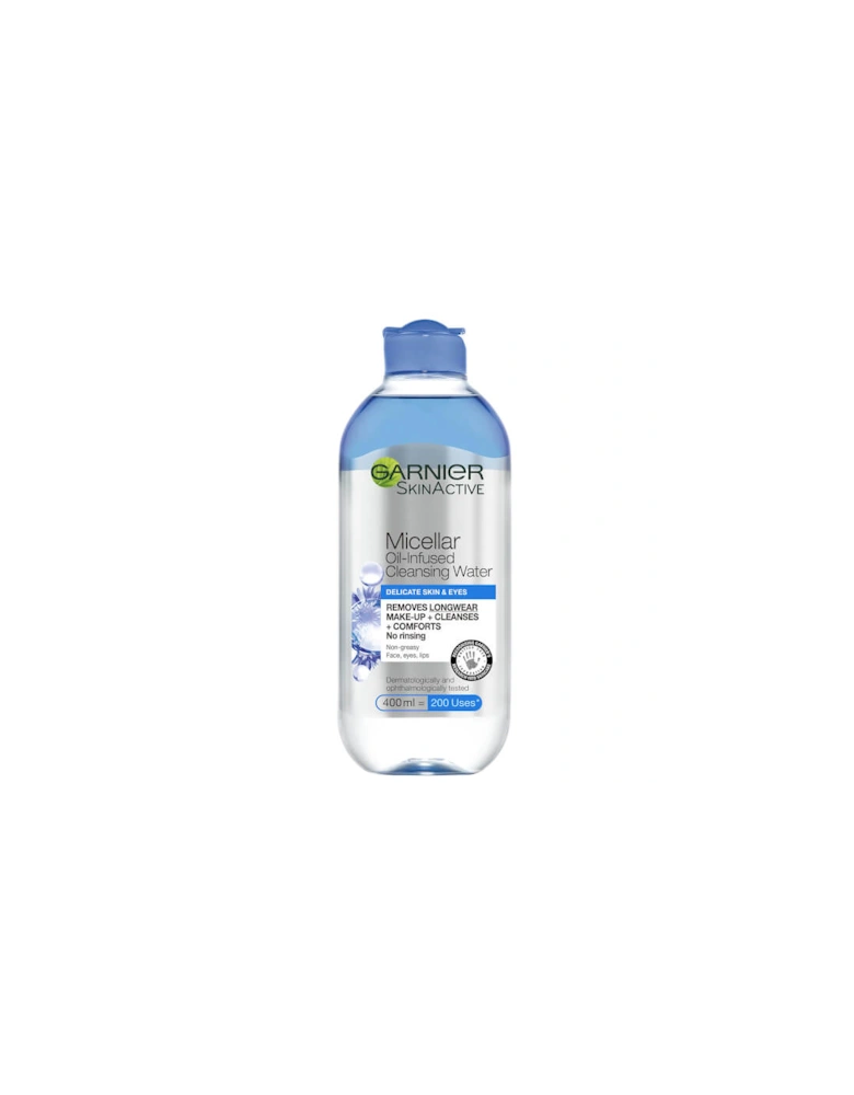 Micellar Water Facial Cleanser and Makeup Remover for Delicate Skin and Eyes 400ml - Garnier