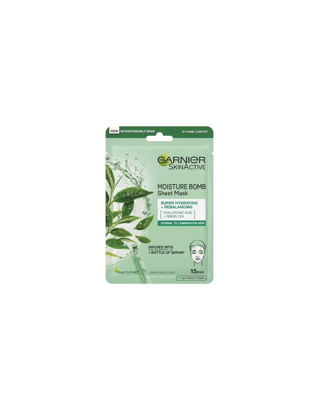 Moisture Bomb Green Tea Hydrating Face Sheet Mask for Combination Skin 32g - Garnier, 2 of 1